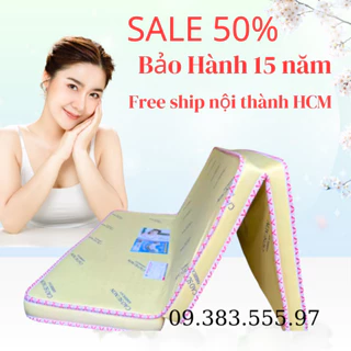 Nệm cao su non gấp 3 American cao 10cm chính hãng ( ship toàn quốc )