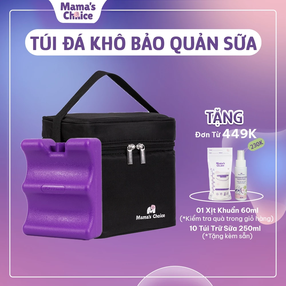 Túi Đá Khô Trữ Sữa Mama’s Choice, Bảo Quản Lạnh Sữa Mẹ Đến 14 Giờ, Giữ Nhiệt Bình Sữa, Đựng và Giữ Ấm Đồ Ăn Cho Mẹ & Bé