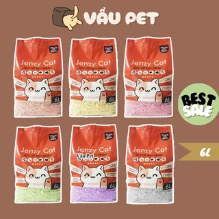 Cát Đậu Nành Tofu Jenzy Cho Mèo 6l - Cát Vệ Sinh Cho Mèo Đậu Phụ Hữu Cơ