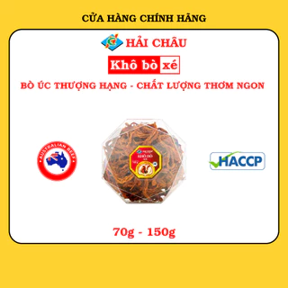 Khô bò xé Hải Châu hộp kim cương 70g và 150g thơm ngon chuẩn vị bò Úc thượng hạng - Khô bò Hải Châu