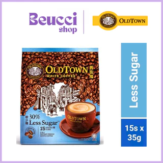 Cà Phê Trắng OldTown White Coffee Malaysia Ít Đường- OLD TOWN WHITE COFFEE LESS SUGAR 35G x 15 gói - Beucci Shop