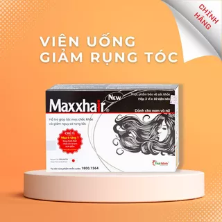 MAXXHAIR Hộp 30 viên - Viên uống mọc tóc, giảm rụng tóc, biotin maxhair chính hãng