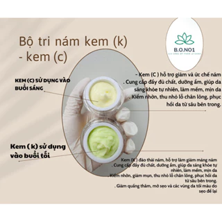 kem nám kem k - kem c Bộ kem nám K - C  xanh lá mới (Dimanlaier Hồng Kông) handmade