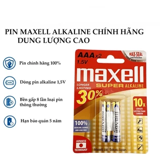 HỘP 12 VỈ PIN SUPPER ALKALINE AA / AAA MAXELL CHÍNH HÃNG + 30%