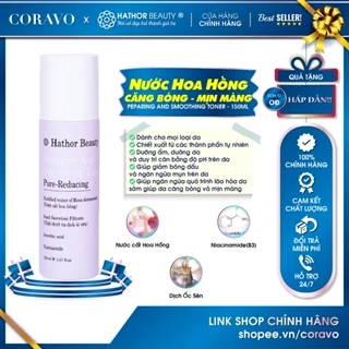 Nước hoa hồng Dưỡng Ẩm Cân bằng pH Căng Mịn Da Peparing And Smoothing Toner 150ml Hathor Beauty (Kim Thiên Hoa) - Coravo