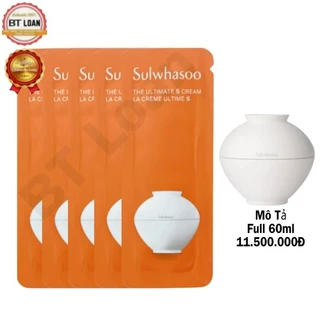 Combo 5 gói Kem thông đỏ chống lão hoá Sulwhasoo Timetreasure Invigorating Cream The Ultimate S Mẫu Mới Quả nhân sâm