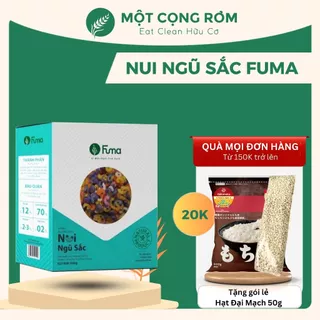 Nui Ngũ Sắc FUMA, Nui Rau Củ Tự Nhiên Hộp 500g 100% Thành Phần Tự Nhiên - Cho Bé Ăn Dặm, Tốt Cho Sức Khỏe | Một Cọng Rơm