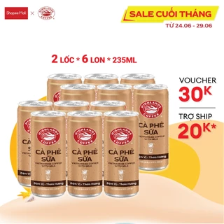 Combo 2 lốc Cà Phê Sữa Đá Highlands Coffee 235ml/lon (6 lon/lốc)