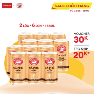 Combo 2 lốc Cà Phê Sữa Đá Highlands Coffee 185ml/lon (6 lon/lốc)