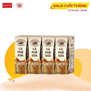 Lốc 4 hộp Cà phê Sữa Highlands Coffee Tetra 180ml/hộp