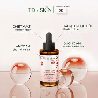 Serum Ginseng Peeling Skin X3 giảm sẹo rỗ , mụn, giảm thâm nám 50ml - TDK SKIN