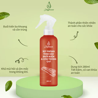 Bình xịt phòng đuổi muỗi & côn trùng tinh dầu Quế Julyhouse 50ml/280ml