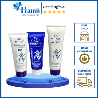 Sữa rửa mặt Hatomugi Cleansing Facial Foam chiết xuất ý dĩ dưỡng ẩm dưỡng trắng da Nhật Bản 130g 170g