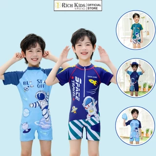 Bộ Đồ Bơi Cho Bé Trai Hãng Richkids In Hình Phi Hành Gia Cho Bé Từ 10kg đến 42kg