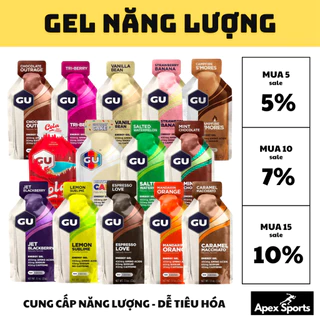 Gel năng lượng chạy bộ GU gói 32g dùng cho thể thao, chạy bộ, đạp xe Apex Sports