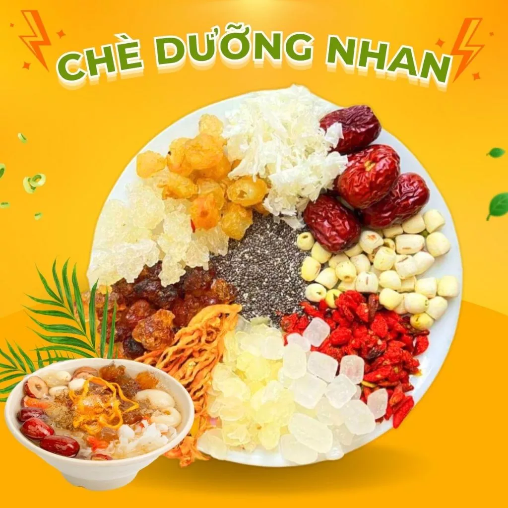 Set Nguyên Liệu Chè Dưỡng Nhan 13 Vị Đông Trùng Hạt Sen Táo Đỏ Thanh Mát Ngọt Dịu Hỗ Trợ Đẹp Da Giải Nhiệt 550gr