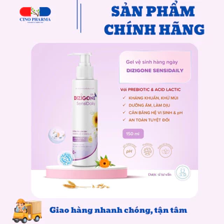 DiziGone SensiDaily : Giúp làm sạch nhẹ nhàng, kháng khuẩn, khử mùi hôi ( Chai 150ml )