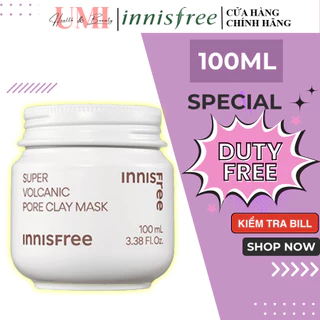 ❤️Auth100%❤️Siêu mặt nạ đất sét tro núi lửa Innisfree Super Volcanic Pore Clay Mask 100ml (Mẫu Mới)