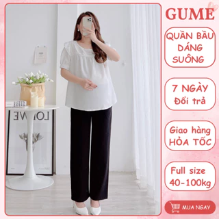 Quần bầu dáng suông ống rộng chất UMI có sz từ 40-75kg