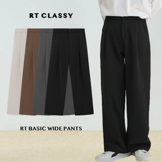 Quần Tây Nam Ống Rộng Cạp Cao Hàn Quốc / RT CLASSY BASIC WIDE PANTS