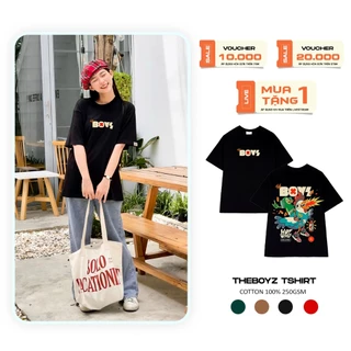 Áo thun THEBOYZ Basic Tee phông nam nữ tay lỡ [BRN 44]