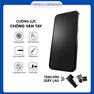 CƯỜNG LỰC IPHONE NHÁM FULL MÀN CHỐNG VÂN TAY 6/7/8Plus/x/xs/xsmax/11promax/12promax/13promax/14PROMAX/15Promax