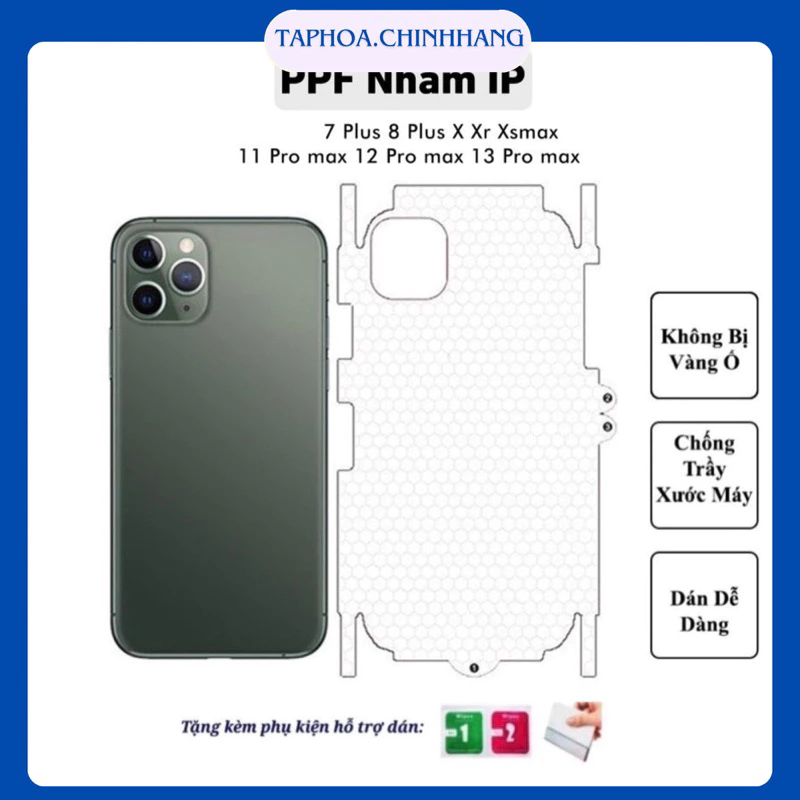 MIẾNG DÁN DẺO PPF NHÁM DÀNH CHO IPHONE - CHỐNG VÂN TAY -7/8PLUS/X/XS/XSMAX/11/11PRO/11PROMAX/12PROMAX/13PROMAX/14PROMAX