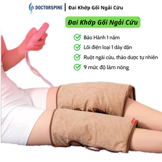 Đai khớp gối ngải cứu đông y chính hãng - Cải thiện đau mỏi, tê bì chân tay, khô khớp, thoái hóa khớp