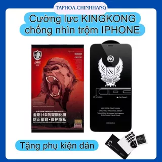 Kính Cường lực kingkong chống nhìn trộm- Full màn - dành cho iphone 7P đến 14Promax