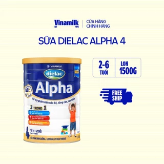 Sữa bột Dielac Alpha 4 1.5kg (cho bé từ 2- 6 tuổi) - Sữa công thức 3 trong 1 hỗ trợ phát triển não bộ, tăng cân chiều ca