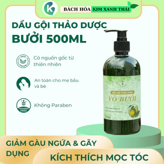 Dầu Gội Thảo Dược VỎ BƯỞI giúp Giảm Gàu, Nấm, Ngứa, Rụng Tóc 500ml