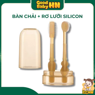 Sét Rơ Lưỡi + Bàn Chải Silicon Cho Bé 0-18 THÁNG 𝐃𝟕𝟖