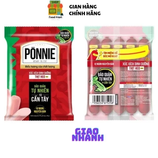 Combo 2 gói Xúc Xích Tiệt trùng Ponnie vị Heo 5 cây 175G - Bảo quản tự nhiên từ Cần Tây