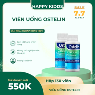 Canxi và Vitamin D3 500IU dạng viên cho mẹ bầu Ostelin Calcium & Vitamin D3 130 viên của Úc