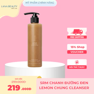 Sữa Rửa Mặt Chanh Đường Đen Lemon Chung Cleanser Byvibes Wonder Bath 200ml