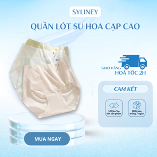 Quần lót su thạch thêu hoa không đường may Syliney, không lộ viền, chất liệu kháng khuẩn Q10