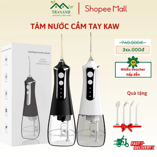 Máy Tăm Nước KAW Hàng Chính Gãng Fullbox Phụ Kiện Kèm 4 Đầu Tăm Khác Nhau Cho Mọi Loại Răng