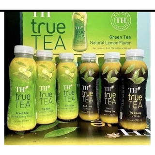 lốc 6 chai trà xanh vị chanh tự nhiên Th true tea 350ml