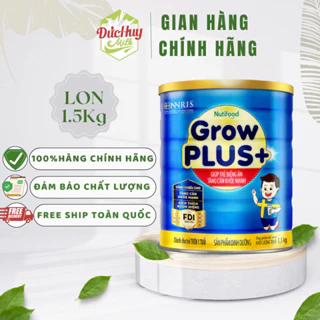 Sữa bột Nutifood GrowPlus Xanh 1.5kg + Biếng Ăn - Trên 1 Tuổi - Tăng Cân Khỏe Mạnh