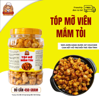 Tóp Mỡ Mắm Tỏi Hũ 450G Giòn Rụm Tách Dầu - Tóp Mỡ Da Heo Chiên Giòn Đầy Hũ Đam Mê Ăn Vặt, Top Mỡ Tổng Kho Ăn Vặt