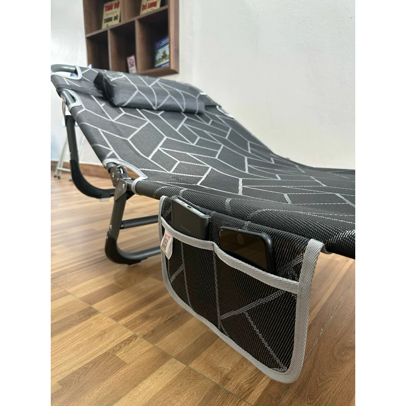 Giường Xếp Văn Phòng Vải Lưới Siêu Mát Chắc Chắn Tặng Gối, Giường Du Lịch - Giường Xếp Gấp Gọn Ngủ Trưa Cho Dân Công Sở