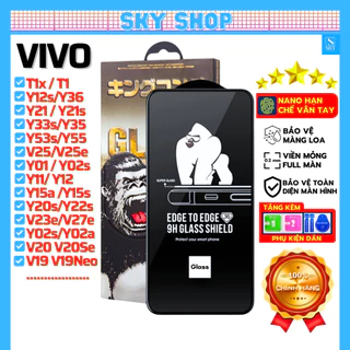 Kính cường lực Vivo V27e V25e V25 Y36 Y35 Y55 Y01 Y02a Y02s Y02 Y12s Y16 Y21 Y21s Y22s Y15a Y15s Y20s V23e T1x