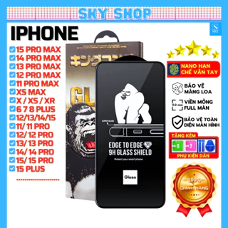 Cường lực iphone 14 pro max 13 pro max 12 pro max 11 pro max xs max 7 Plus 8 Plus x xr 15 Full Màn 3D BÓNG