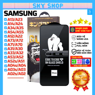 Kính cường lực Samsung A55 A35 A24 A14 A34 A54 A53 A23 A13 A22 A12 A11 A21s A04 A04s A02s A50s A52s A70 A71 A72 A73 M12