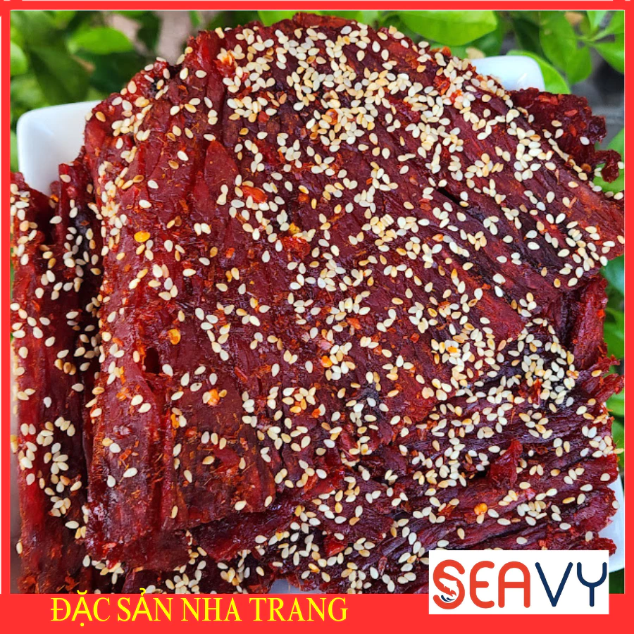 Nai Khô Tẩm Mè Nha Trang 250g Đặc Sản Khánh Hòa, Thịt Nai Khô Dai Thơm Ăn Liền Ăn Vặt Làm Quà