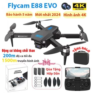 Flycam e88 EVO, Máy bay điều khiển từ xa camera 4k, Bay cao 200m, Bay xa tối đa 1500m