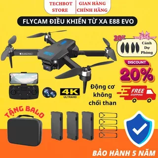 Flaycam mini giá rẻ e88 EVO, Bản nâng cấp mới nhất flycam E88, Bay cao 200m, Bay xa 1500m