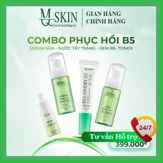 Combo 4 món Phục Hồi Dưỡng Da B5 MQ SKIN ( Toner, Nước Tẩy Trang, Serum Sữa, Kem B5)