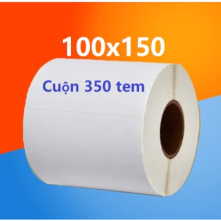 Cuộn giấy in nhiệt 100X150mm ( A6 ) Cuộn 50M