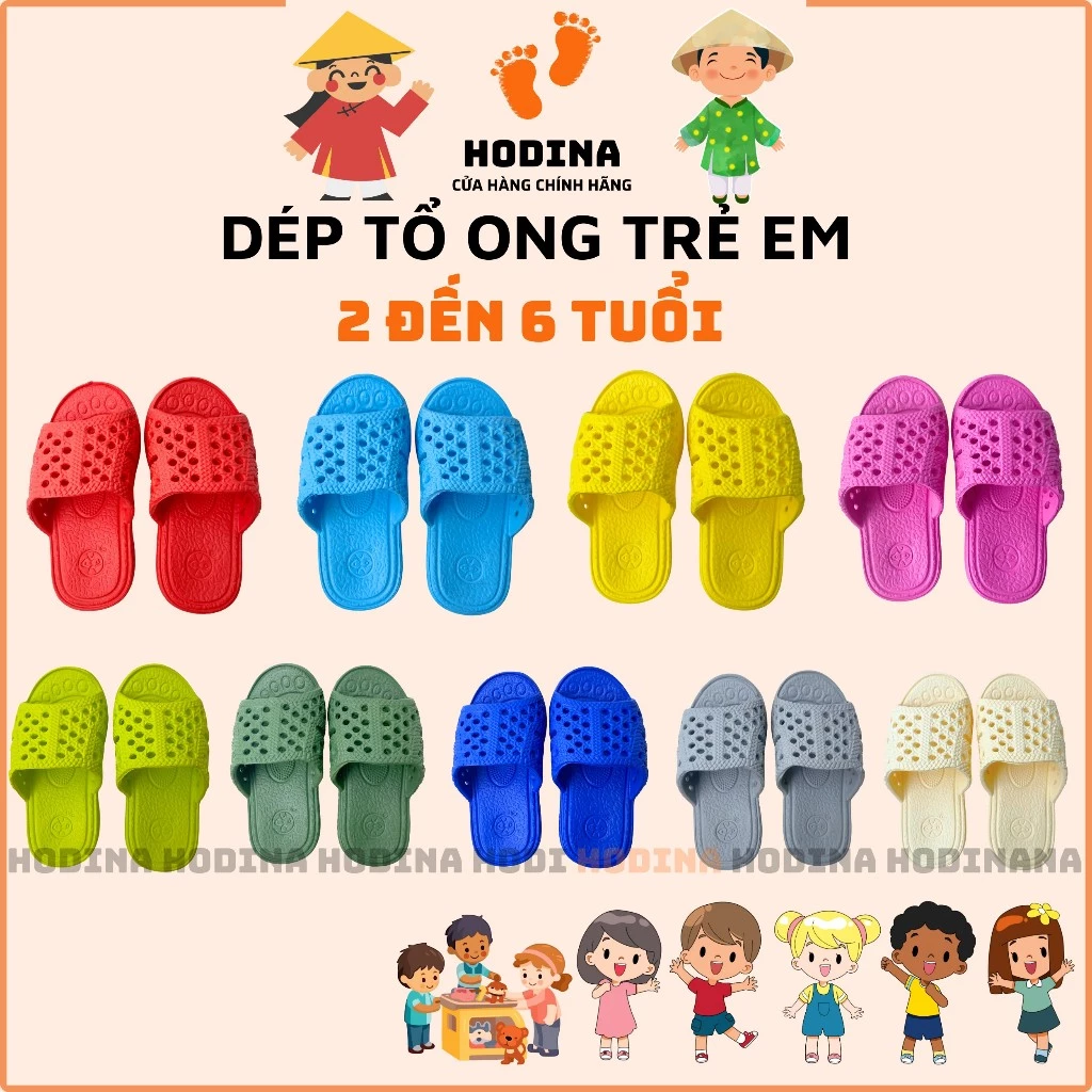 Dép Tổ Ong Cho Bé Trai Bé Gái Dép Cho Bé Trai Gái Siêu Nhẹ Siêu Mềm Chống Trơn Trượt Cao Cấp
